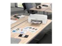Canon PIXMA TS3351 - Multifunktionsskrivare - färg - bläckstråle - 216 x 297 mm (original) - A4/Legal (media) - upp till 7.7 ipm (bilder per minut) (utskrift) - 60 ark - USB 2.0, Wi-Fi(n) - vit