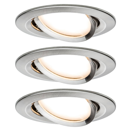 Paulmann Nova LED-inbyggnadsspot 3-pack lutbar