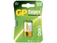 GP Batteries Super Alkaline 9V batteri, 1604A/6LF22, 1-pak