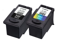 Canon PG-560 / CL-561 Multipack - 2-pack - svart, färg (cyan, magenta, gul) - original - förpackning med stöldmärkning - bläckpatron - för PIXMA TS5350, TS5350a, TS5351, TS5351a, TS5352, TS5352a, TS5353, TS5353a, TS7450, TS7451