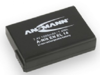 ANSMANN A-Nik EN EL 14 - Batteri - Li-Ion - 1000 mAh - för Nikon D3200, D5100, D5200, D5300, D5500, D5600, Df Coolpix P7000, P7100, P7700, P7800