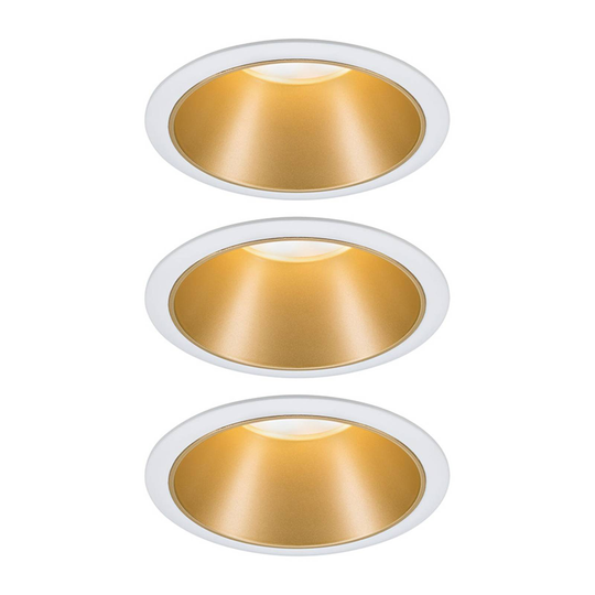 Paulmann Cole LED-spot, guldvit, 3-pack