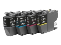 Brother LC421 - 4-pack - svart, gul, cyan, magenta - original - bläckpatron - för Brother DCP-J1140DW, MFC-J1010DW, MFC-J1012DW