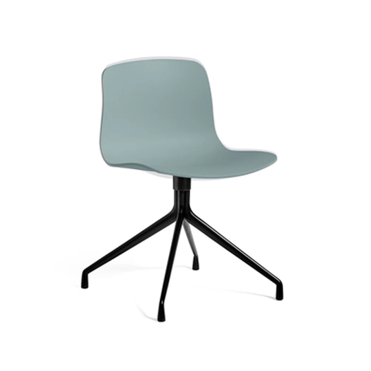 HAY About a Chair 10 kontorsstol dusty blue, svart stativ