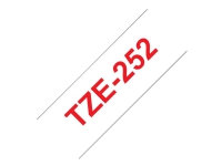 Brother TZe-252 - Standardlim - rött på vitt - Rulle ( 2,4 cm x 8 m) 1 kassett(er) bandlaminat - för Brother PT-D600 P-Touch PT-3600, D800, E550, E800, P750, P900, P950 P-Touch EDGE PT-P750