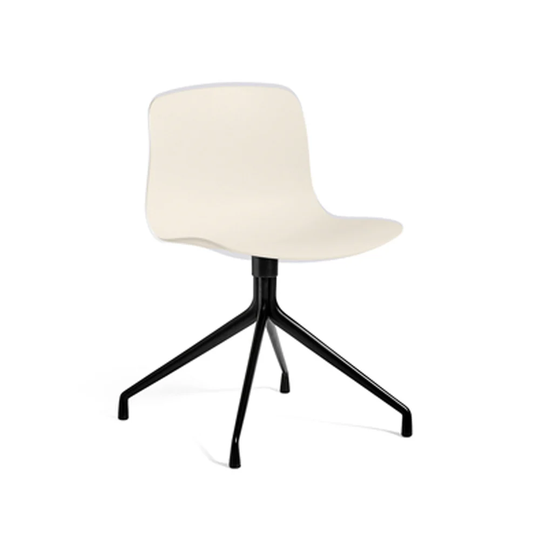HAY About a Chair 10 kontorsstol cream white, svart stativ