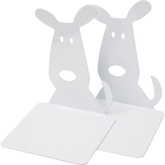 Bokstöd Hund Vit 2-pack Burde