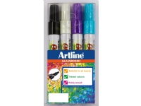 Artline Glastavle marker ass. farver - (4 stk.)
