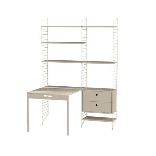 String Stringhylla kontor beige - Kombination E