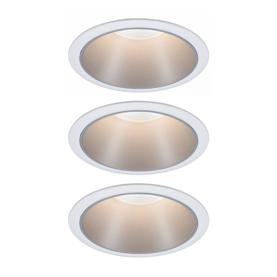 Paulmann Cole LED-spot silvervit 3-pack