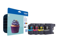 Brother LC123 Value Pack - 4-pack - Lång livslängd - svart, gul, cyan, magenta - original - blister med akustiskt/elektromagnetiskt larm - bläckpatron - för Brother DCP-J132, J152, J172, J552, J752, MFC-J245, J470, J650, J6520, J6720, J6920, J870