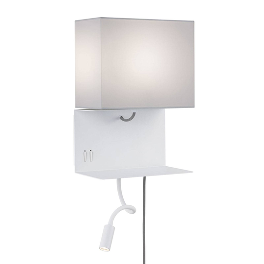 Paulmann Merani vägglampa med flexarm och kontakt