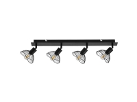Activejet AJE-HOLLY 4P, 4 lampor, E14, IP20, Svart