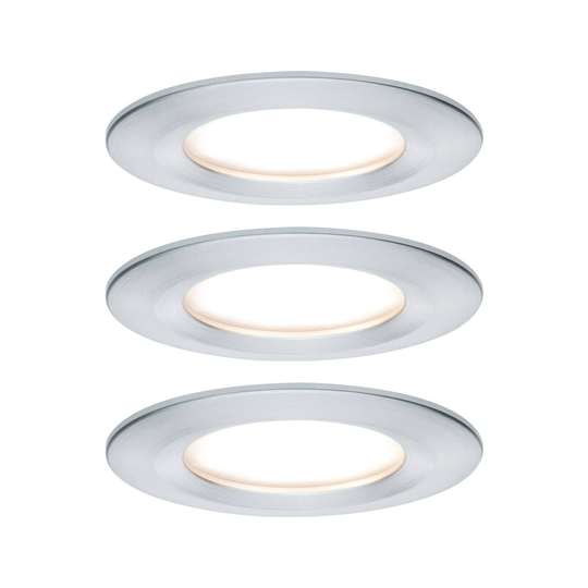 Paulmann Nova LED-inbyggnadsspot 3-pack rund, stel