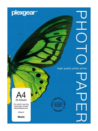 Plexgear Matte Fotopapper A4 50-pack