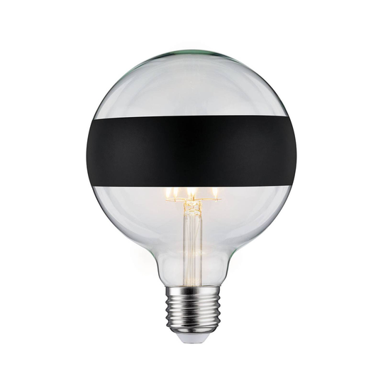 Paulmann LED E27 6,5 W G125 ringspegel svart