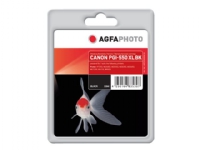 AgfaPhoto - 22 ml - svart - compatible - återanvänd - bläckpatron (alternativ för: Canon PGI-550PGBK XL, Canon 6431B001) - för Canon PIXMA iP8750, iX6850, MG5550, MG5650, MG6450, MG6650, MG7150, MG7550, MX725, MX925