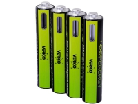 Verico LoopEnergy USB-C Genopladeligt AAA-batteri Litium 600 mAh 1.5 V 4 stk