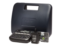 Brother P-touch PT-D210VP labelmaskine 3,5-12mm tape m/manuel kniv, inkl. kuffert, adapter og 12mm labeltape