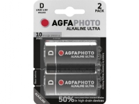 AgfaPhoto Ultra LR20 D-batteri Alkaline-mangan 1,5 V 2 stk