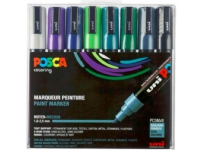 Marker Uni Posca Corner PC-5M-8 Cool Colors ass. farver - (8 stk.)