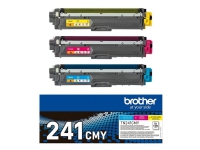 Brother TN241CMY - 3-pack - gul, cyan, magenta - original - tonerkassett - för Brother DCP-9015, DCP-9020, HL-3140, HL-3150, HL-3170, MFC-9140, MFC-9330, MFC-9340