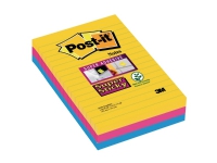 Post-it Block SUPER STICKY 4690-SS3RIO-EU, lined, pallet RIO DE JANEIRO, 101x152mm, 3x90 sheets (3M0259)