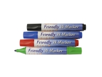 Permanent marker Ballograf Friendly, vandbaseret, fin, 4 farver