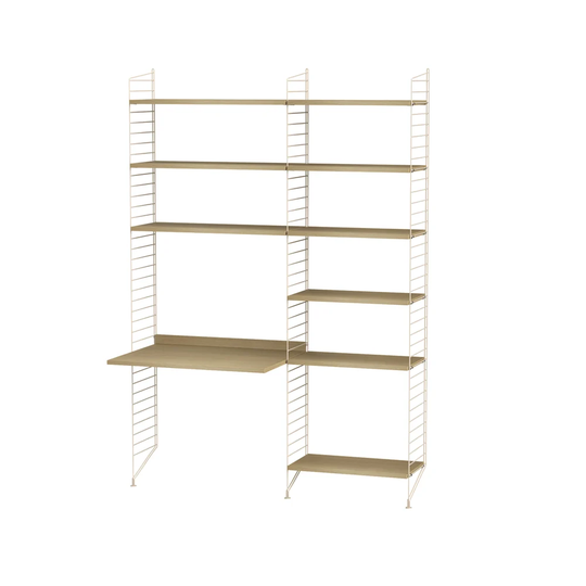 String Stringhylla kontor ek & beige - Kombination B