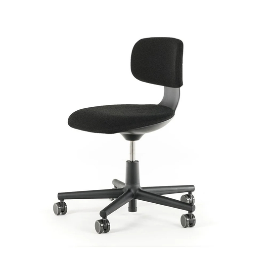 Vitra Rookie kontorsstol tyg plano nero, stativ deep black