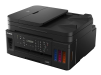 Canon PIXMA G7050 - Multifunktionsskrivare - färg - bläckstråle - påfyllbar - A4 (210 x 297 mm), Legal (216 x 356 mm) (original) - A4/Legal (media) - upp till 13 ipm (bilder per minut) (utskrift) - 350 ark - 33.6 Kbps - USB 2.0, LAN, Wi-Fi(n)