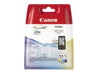 Canon CL-511 - 9 ml - färg (cyan, magenta, gul) - original - förpackning med stöldmärkning - bläckpatron - för PIXMA MP230, MP237, MP252, MP258, MP272, MP280, MP282, MP495, MP499, MX360, MX410, MX420