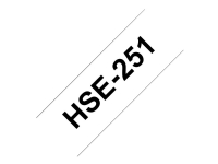 Brother HSe-251 - Svart på vitt - Rulle (2,4 cm x 1,5 m) 1 rulle (rullar) rör - för P-Touch PT-D800, E500, E550, E800, H500, P700, P750, P900, P950 P-Touch EDGE PT-P750