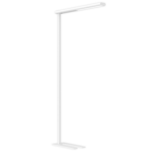 LED-golvlampa till kontor MAULjet, dimbar, vit