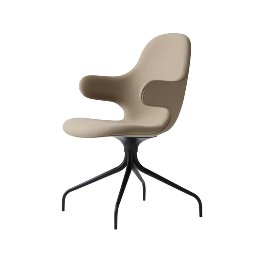 &Tradition Catch JH2 kontorsstol tyg steelcut 255 dark beige, snurrstativ black