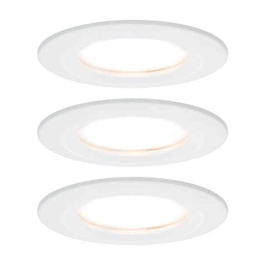 Paulmann 3-pack spot Nova Coin rund dimbar, vit