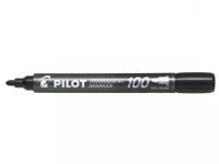 Marker Pilot 100 sort rund spids (stk.)