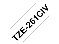 Brother TZe-261 - Svart på vitt - Rulle 3,6 cm x 8 m) 1 kassett(er) bandlaminat (paket om 20) - för P-Touch PT-3600, 530, 550, 9200, 9400, 9500, 9600, 9700, 9800, D800, E800, P900, P950