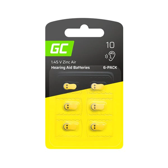 Green Cell 6x Batteri för hörapparater Typ 10 / A10 / PR70