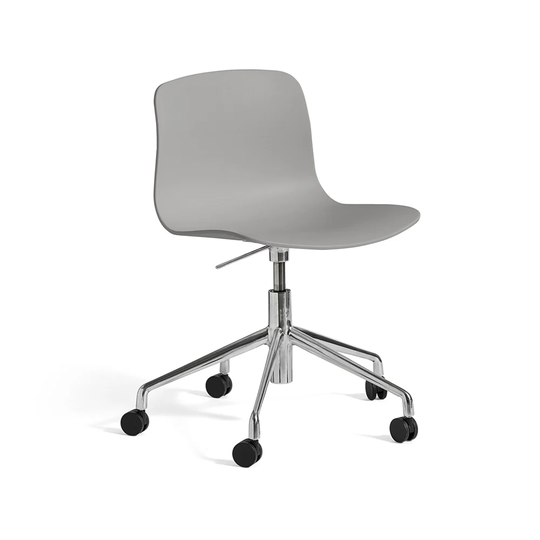 HAY About a Chair 50 kontorsstol grey, aluminium stativ med hjul