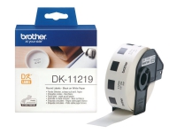 Brother DK-11219 - Svart på vitt - Rulle (1,2 cm) 1200 stk (1 rulle/rullar x 1200) etiketter - för Brother QL-1050, QL-1060, QL-500, QL-550, QL-560, QL-570, QL-580, QL-650, QL-700, QL-720
