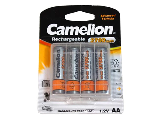 Batteri - Uppladdningsbara AA 2700mAh + Box 4 st