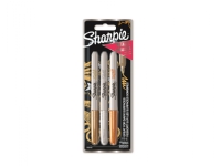 Marker Sharpie Metallic 1,4 mm permanent med 3 stk. ass. guld/sølv/bronze
