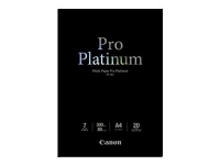 Canon Photo Paper Pro Platinum - A4 (210 x 297 mm) - 300 g/m² - 20 ark fotopapper - för PIXMA iP3600, MP240, MP480, MP620, MP980
