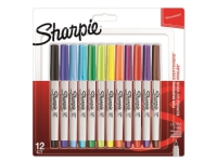 Marker Sharpie Ultra Fine 0,5 mm med 12 stk. ass. farver