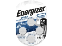 Knapcelle batterier Energizer Ultimate Lithium CR2032, pakke a 4 stk.