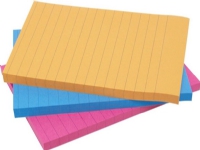Post-it® Super Sticky Notes Boost, 3 linjerede blokke, 101 mm x 152 mm