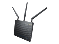 ASUS RT-AC66U - Trådlös router - 4-ports-switch - GigE - 802.11a/b/g/n/ac - Dubbelband - väggmonterbar