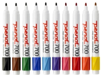 Marker Penol 700 ass. farver 1,5mm rund spids permanent - (10 stk.)