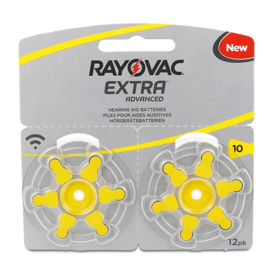 Rayovac Hörapparatsbatterier Gul ZA10 12-pack